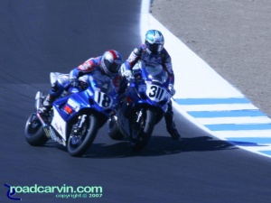 2007 Red Bull U.S. Grand Prix - AMA Superbike - Fight for Position (I)